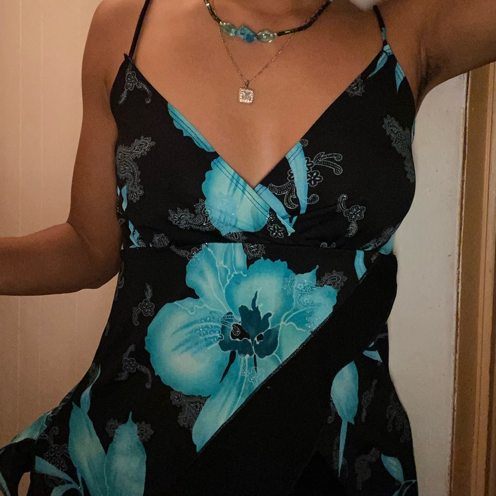 Blue Foral Blouse